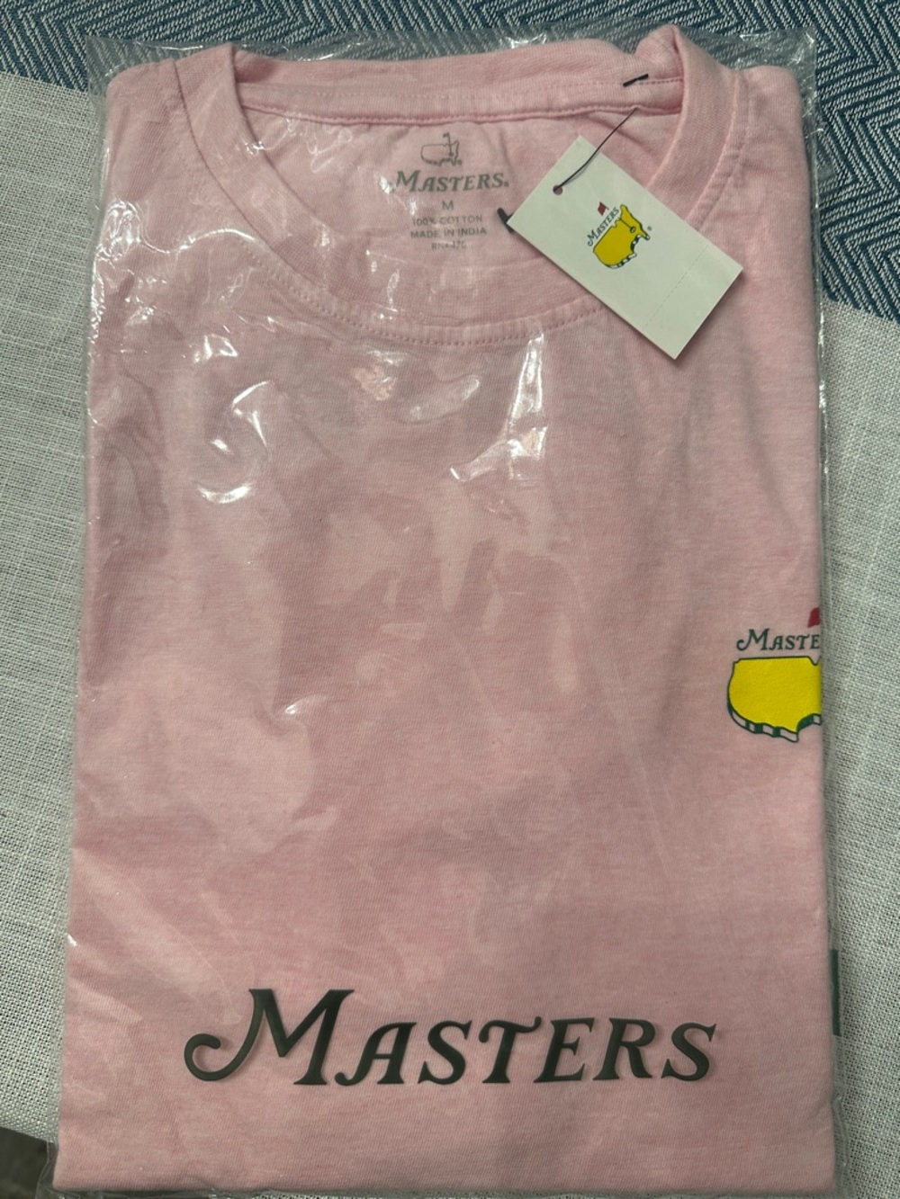 Masters Pink T-Shirt with Yellow Emblem